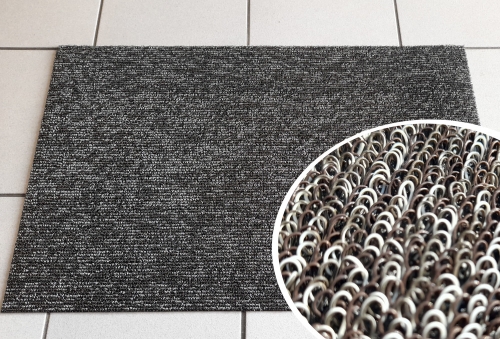 50x80 cm  - Szürke lábtörlő <br/>Hurkolt Lábtörlő 